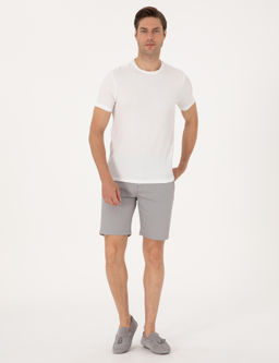 Gri Slim Fit Dokuma _ort