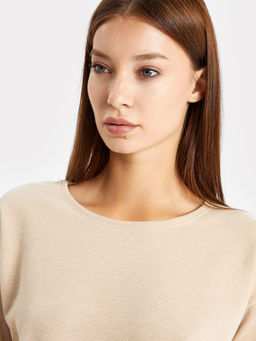 Комплект женский (джемпер, брюки) в бежевом оттенке - Mark formelle фото 4