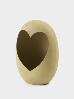 Подсвечник в форме сердца текстурный Олива, 16.5?8.5?22  1 см