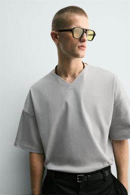 SUDADERA BOXY FIT INTERLOCK / Gris claro - Zara фото 6