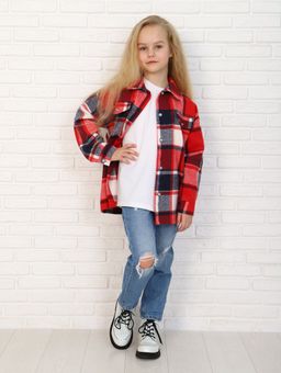 Р-001 Рубашка Мир (рубиновый) - Милаша фото 3