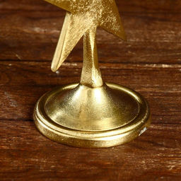 Подсвечник "Звёздочка" алюминий 12х9х21 см