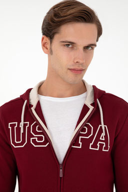 Мужской бордово-красный свитшот - U.s. polo assn фото 2