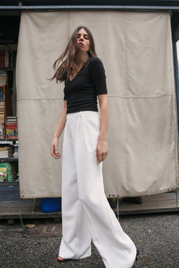 WASHED COTTON T-SHIRT - Zara фото 3