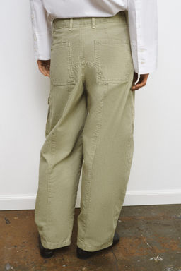 PANTAL?N CARGO ZW COLLECTION / Khaki claro - Zara фото 3