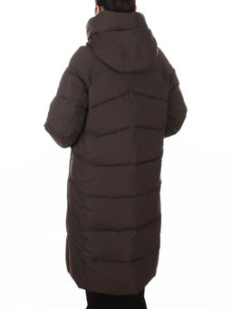 8855 BROWN Пальто зимнее женское (200 гр. холлофайбер)