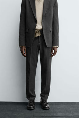 TEXTURED SUIT TROUSERS - Zara фото 11