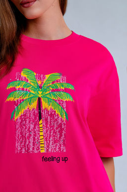 Арт. 4146 Туника женская 44-54(6 шт) Цвет:фуксия - Калинка фото 5