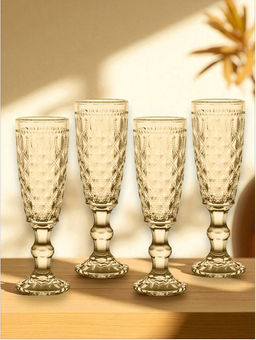 Набор бокалов для шампанского Dubai, янтарный, 0,15 л, 4 шт - Anna lafarg фото 7