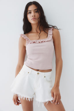 Top con ribete de volantes - H&m фото 5