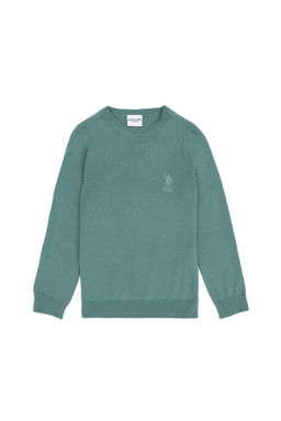 Базовый свитер мятного цвета для мальчика - U.s. polo assn фото 4