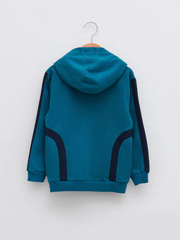 Kap??onlu Uzun Kollu Erkek ?ocuk Fermuarl? Sweatshirt - Waikiki фото 2