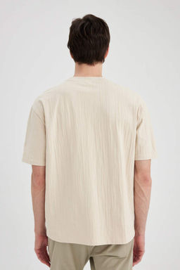 Футболка Oversize с круглым вырезом и короткими рукавами - Defacto фото 6