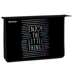 Папка для тетрадей А4, молния сверху Berlingo "Enjoy the little things" (PP04-BP-1215) пластик