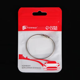 Цена за 3 шт. Брелок для ключей TORSO, стальной трос, 16 см