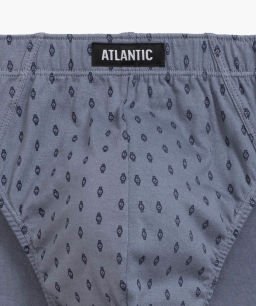 ATLANTIC 3MP-177 Трусы спорт Watch - набор 3 шт. темно-синий + темно-голубой + серый  фото 5