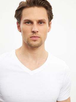 V Yaka K?sa Kollu Erkek Atlet - Waikiki фото 6