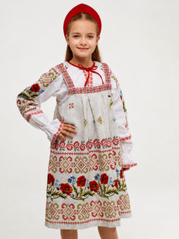 Сарафан и рубашка МАКИ рукав со вставкой