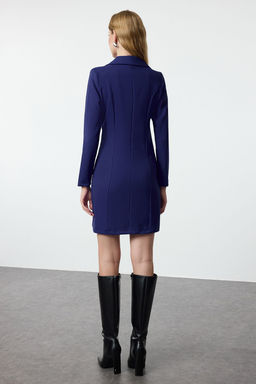 Saks Ceket Yaka Fermuar Detayl? Dokuma Elbise TWOAW24EL00292