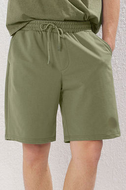 TRENDYOL MAN Haki Oversize/Genis Kesim Y?kama/Eskitme Gorunumlu %100 Pamuklu Sort & Bermuda TMNSS25SR00046 - Trendyolmilla фото 7