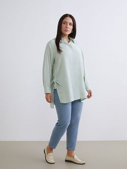 Modal Kar???ml? Oversize Kad?n G?mlek Tunik