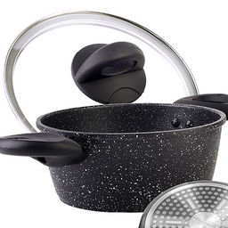 25078 Кастрюля алюм 2.2л 20см МРАМ/КРОШ (х6) - Mayer&boch фото 3