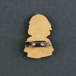 Цена за 4 шт. Значок деревянный Рыжая девушка, аниме, 2.4?3.4 см