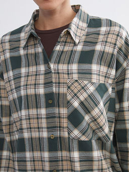 Ekose Oversize Kad?n G?mlek