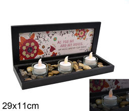 Свеча светодиодная 3 штуки на подставке / CK-548B /уп 24/