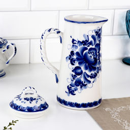 Кувшин для воды «Ретро», 24.5 см, фарфор гжель