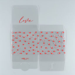 Цена за 2 шт. Коробка подарочная ПВХ, упаковка, «Любовь внутри», 12×12×12 см