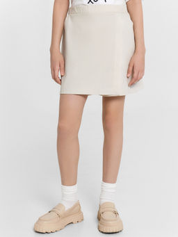 Шорты-юбка для девочек бежевые - Mark formelle фото 2