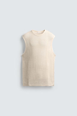 CROCHET TEXTURED T-SHIRT - Zara фото 7