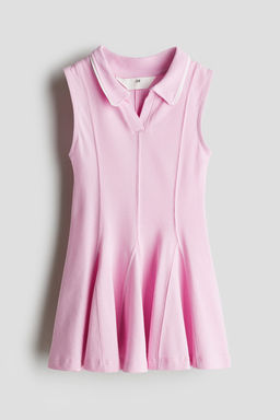 Vestido polo de pique con nesgas