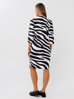 Платье женское П-137 (футер с лайкрой) Гусиная лапка