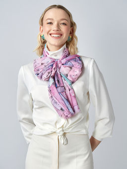 с котиками! Большой, мягкий, тонкий и очень нежный двусторонний палантин с рисунком - Tantino фото 7