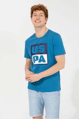 U. S. Polo Assn Мужская футболка Petrol с круглым вырезом - U.s. polo assn фото 3