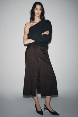 ZW COLLECTION PLEATED CHECK SKIRT - Zara фото 4