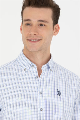 U. S. Polo Assn Мужская синяя рубашка в клетку - U.s. polo assn фото 9