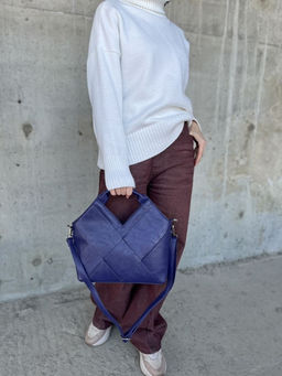 Женская сумка из эко кожи 0025 Синий - Sergio valentini фото 6