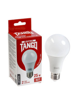 Лампа светодиодная TANGO, А70, 25 Вт, E27, 2375 Лм, 4000K, IP20, свечение нейтральное белое, матовое