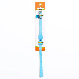 Ошейник Сияние с бусиной и бубенчиком, 29 х 1 см, ОШ 21-26, голубой - Пижон фото 4