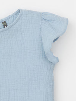 ТК 30003/нежно-голубой фуфайка-топ для дев