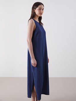 Bisiklet Yaka Y?rtma?l? Jean Elbise