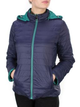 9313 TURQUOISE/BLUE Куртка демисезонная двухсторонняя женская RIKA (100 гр. синтепон) - Fashion фото 3