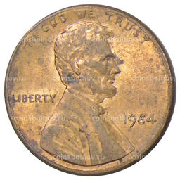 Монета 1 цент 1984 года США