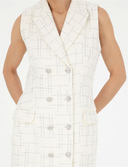 Ekru Slim Fit T_vit Elbise - Pierre cardin фото 6