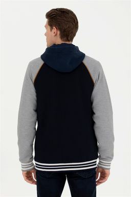 Мужской темно-синий вязаный кардиган - U.s. polo assn фото 12