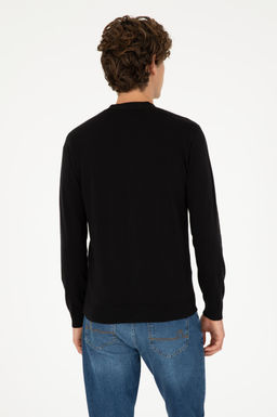 Мужской черный базовый трикотажный кардиган Неожиданная скидка в корзине - U.s. polo assn фото 5