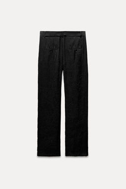 ZW COLLECTION CRINKLE-EFFECT SATIN TROUSERS - Zara фото 4